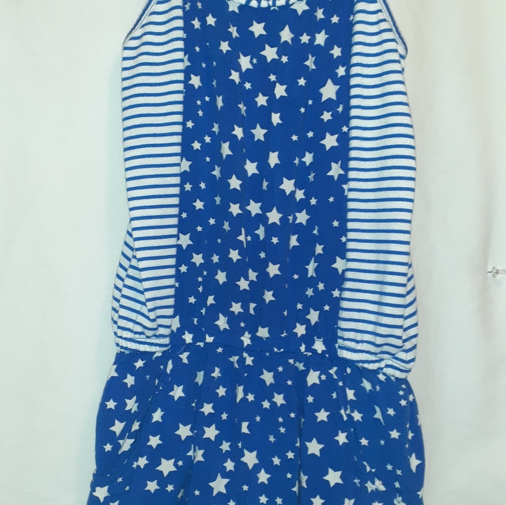 Blue & white romper